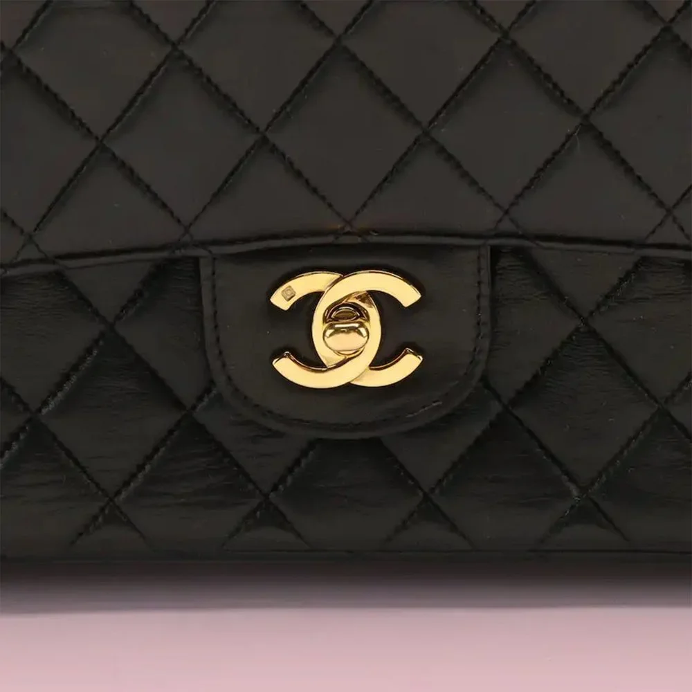 Chanel Vintage Brown Quilted Lambskin Top Handle Medium Flap Bag - Picture 4 of 8